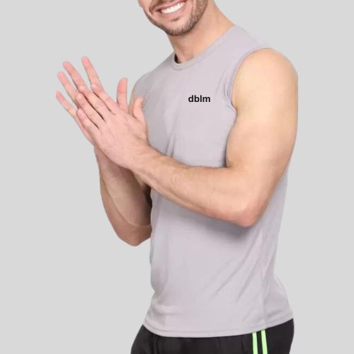 dblm  Solid Men Sleeveless Sport T-shirt