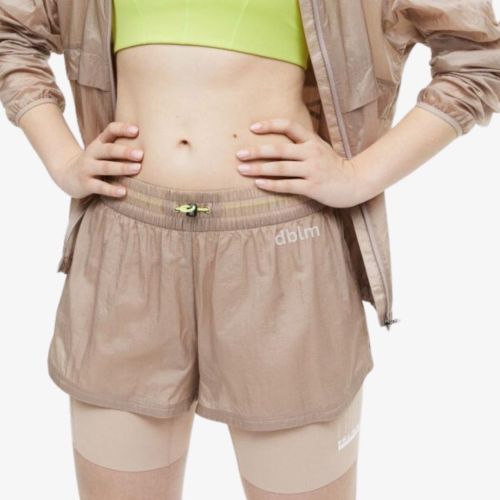 dblm Double-layered running shorts